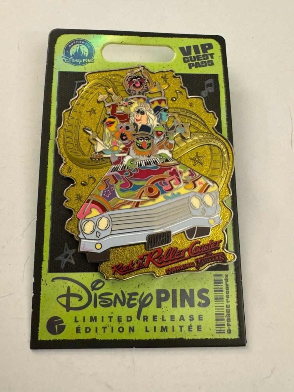 2026 Disney Parks Rock ‘n’ Roller Coaster Muppets Animal Miss Piggy Pin LR DP1
